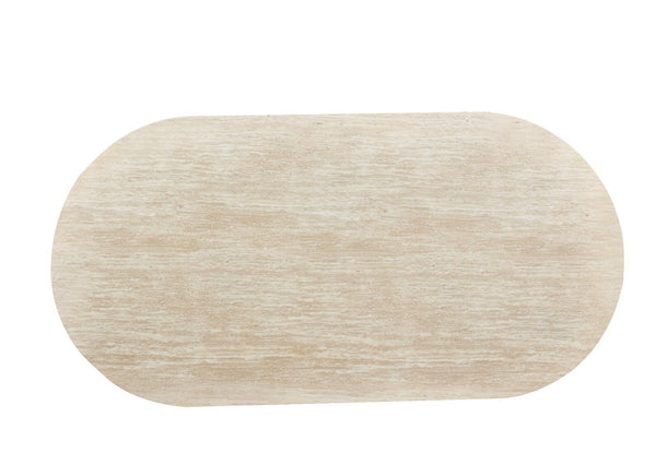 Japandi Eettafel Ovaal Beige 180 x 90 CM