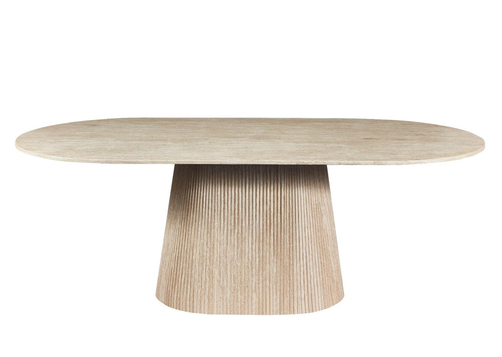 Japandi Eettafel Ovaal Beige 180 x 90 CM