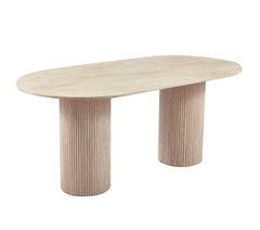 Eettafel Travertin Beige 180 x 90 cm
