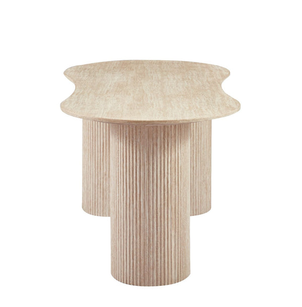Travertin Eettafel Organisch Beige 180 x 90 CM