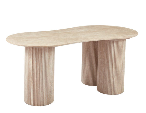 Travertin Eettafel Organisch Beige 180 x 90 CM