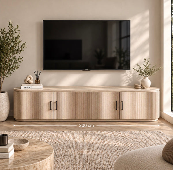 Travertin TV Meubel Beige 200 CM