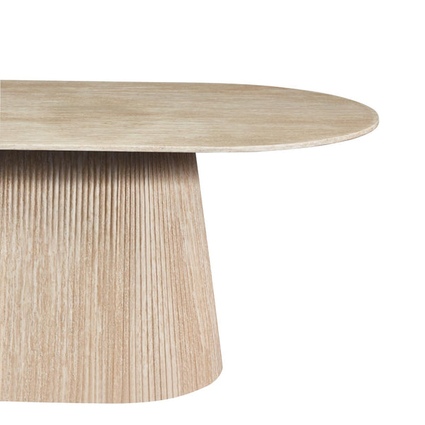 Japandi Eettafel Ovaal Beige 180 x 90 CM