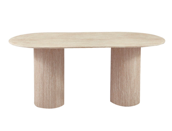Eettafel Travertin Beige 180 x 90 cm