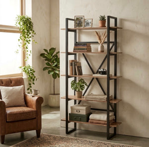 Boekenkast MDF - Metaal 200 CM